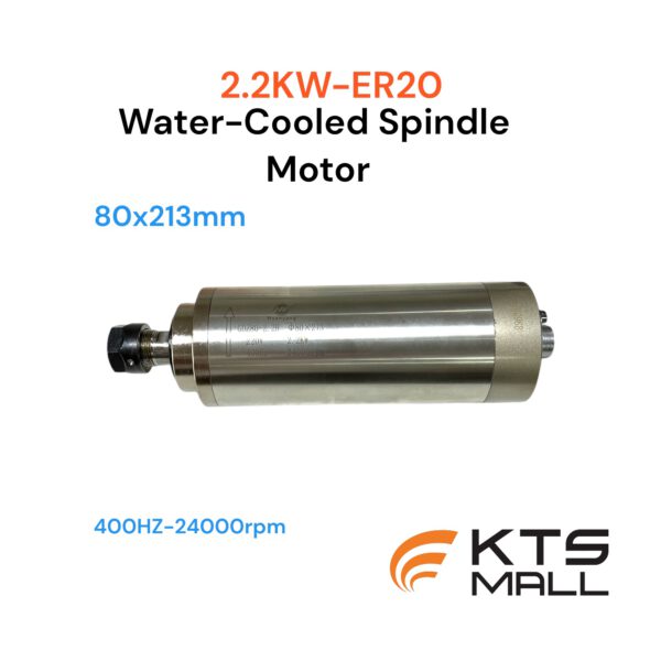 2.2KW-220V. ER20 Water-Cooled HY Spindle Motor - Image 3