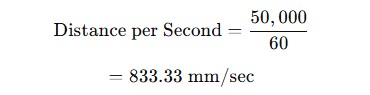 คำนวณระยะทางต่อวินาที